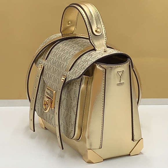 MICHAEL KORS MANHATTAN MEDIUM TOP HANDLE SCHOOL SATCHEL/ CROSSBODY PALE NWT - Picture 9 of 16